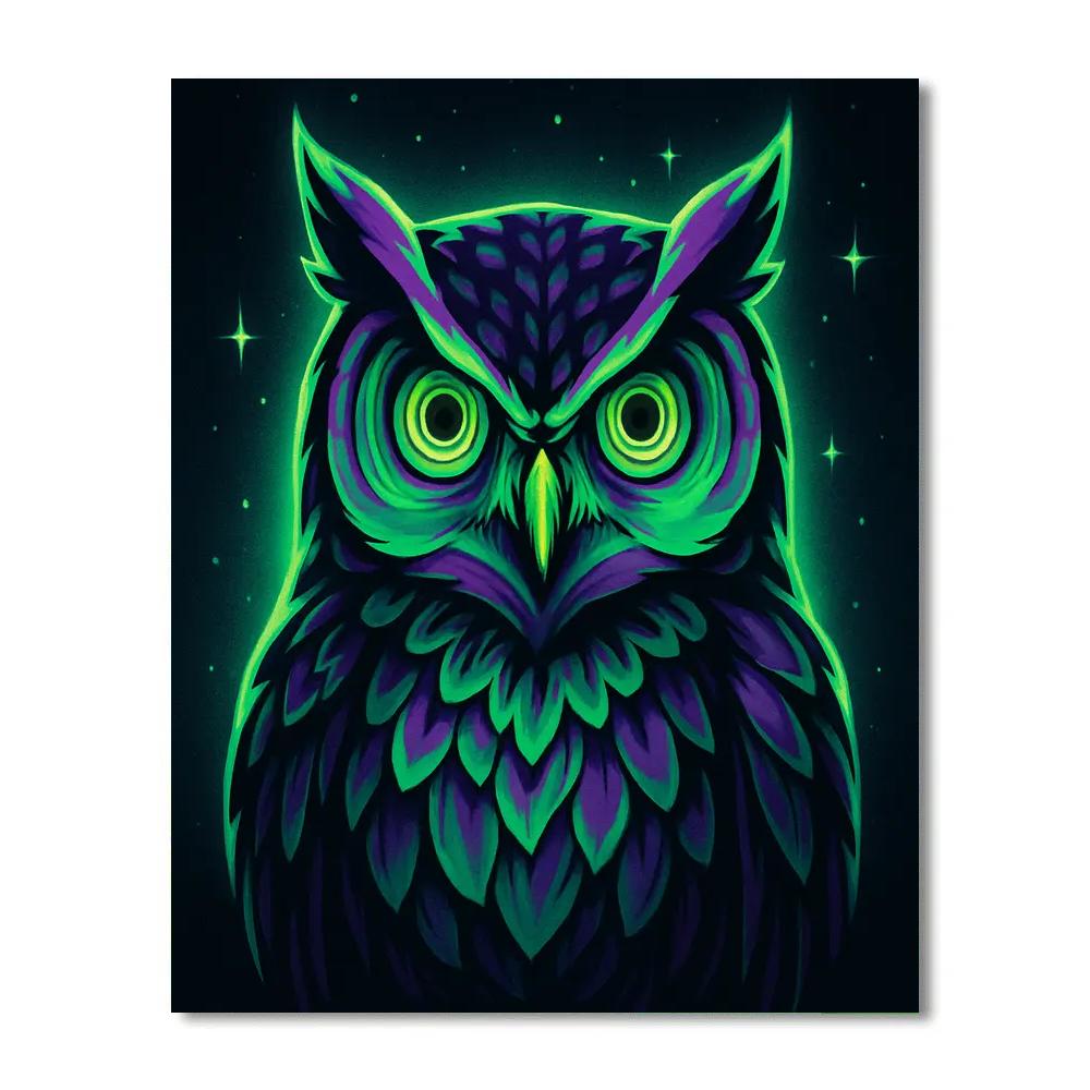 Electric Owl Oracle paint by numbers