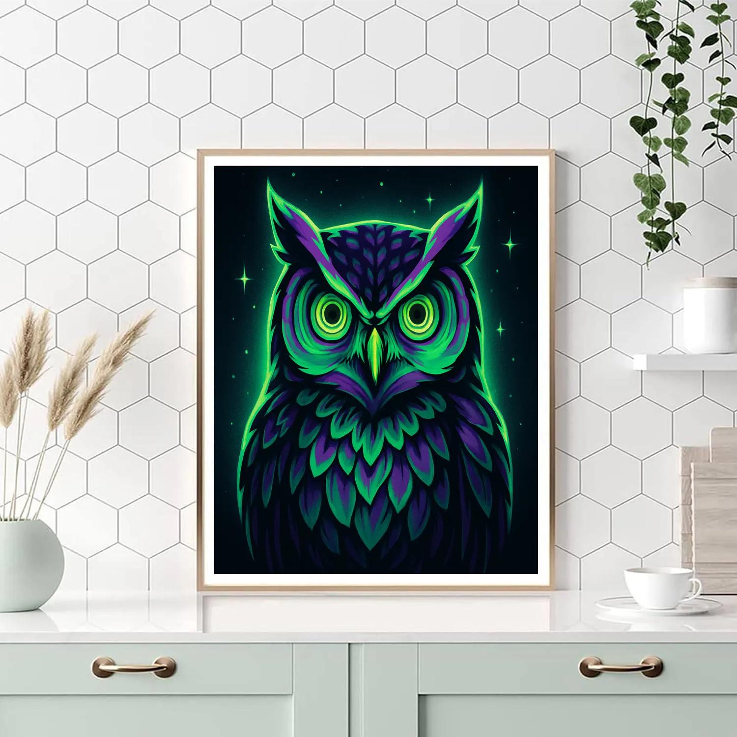 Electric Owl Oracle paint by numbers
