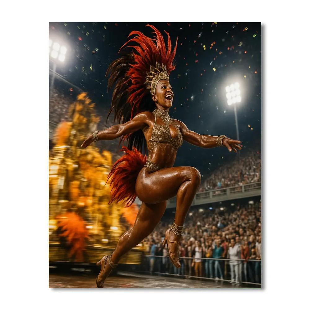 Rio Carnival Samba Night paint by number