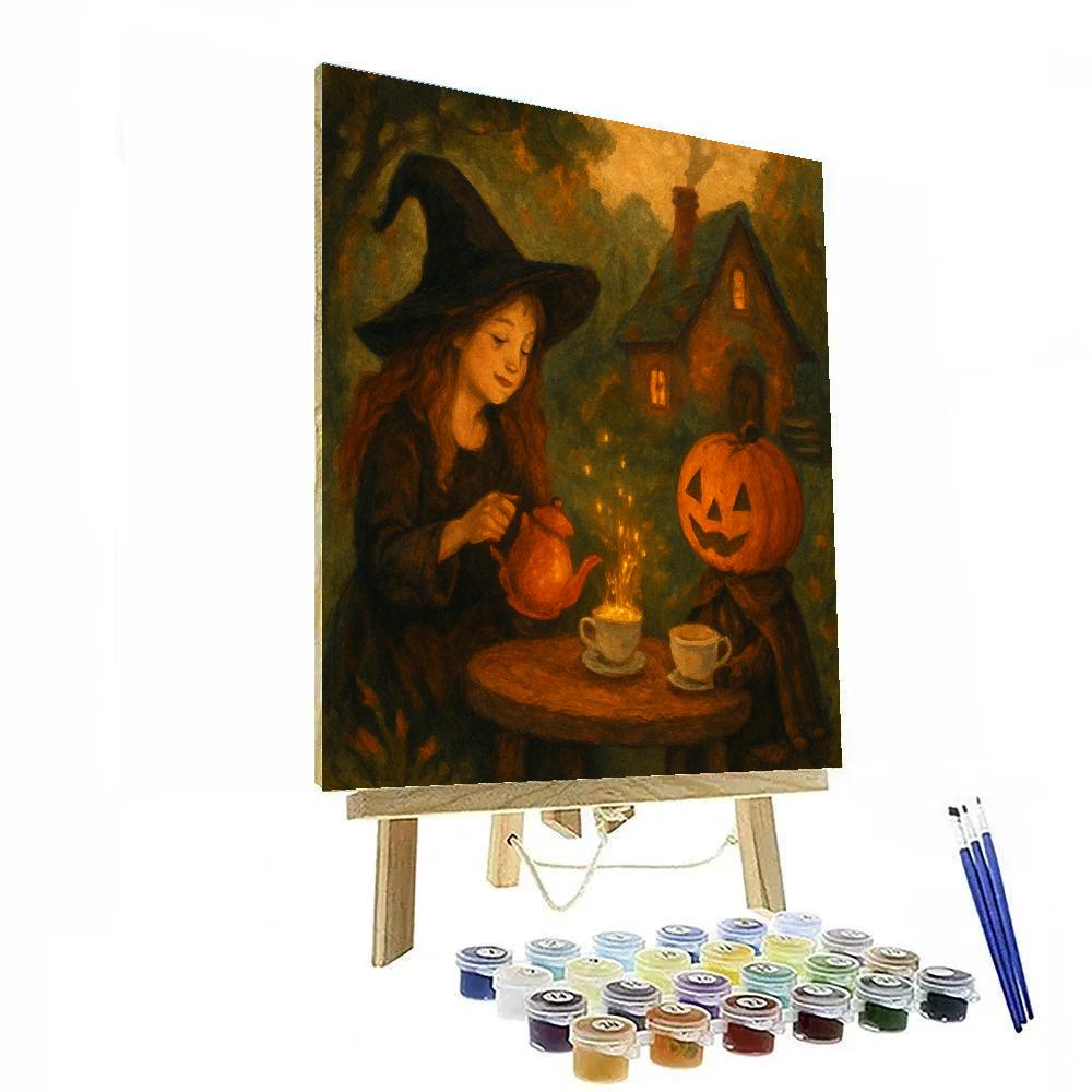 Tea With The Witch At Twilight Numbered painting kits