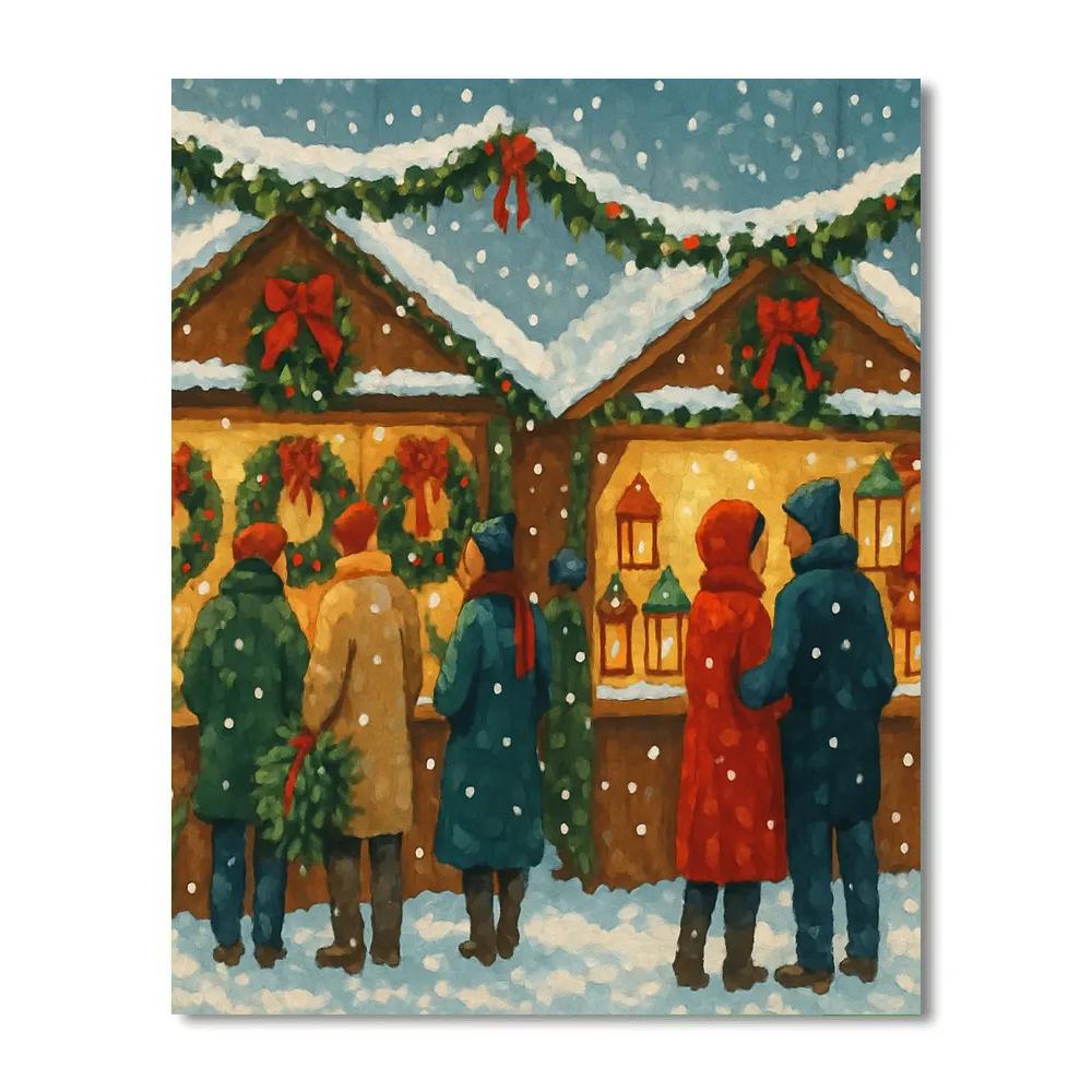 Market Of Wreaths Paint by numbers kits