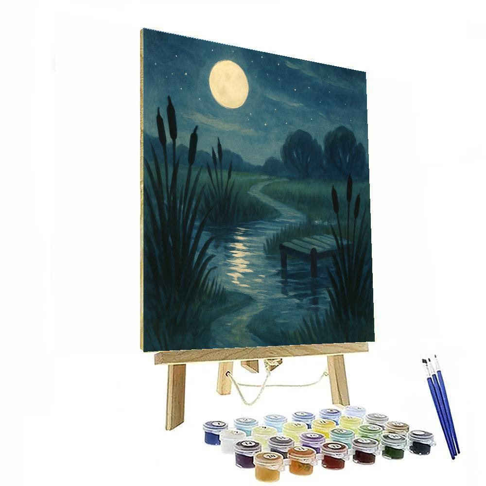 Moonlit Marshway Painting by numbers kit
