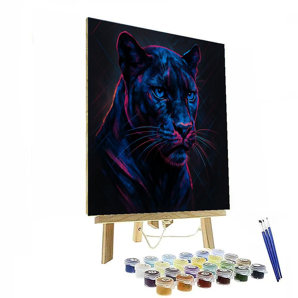Chromatic Panther Shadow Numbered painting kits
