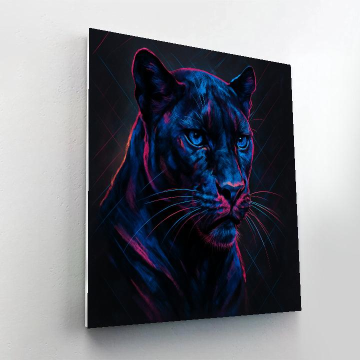 Chromatic Panther Shadow Numbered painting kits