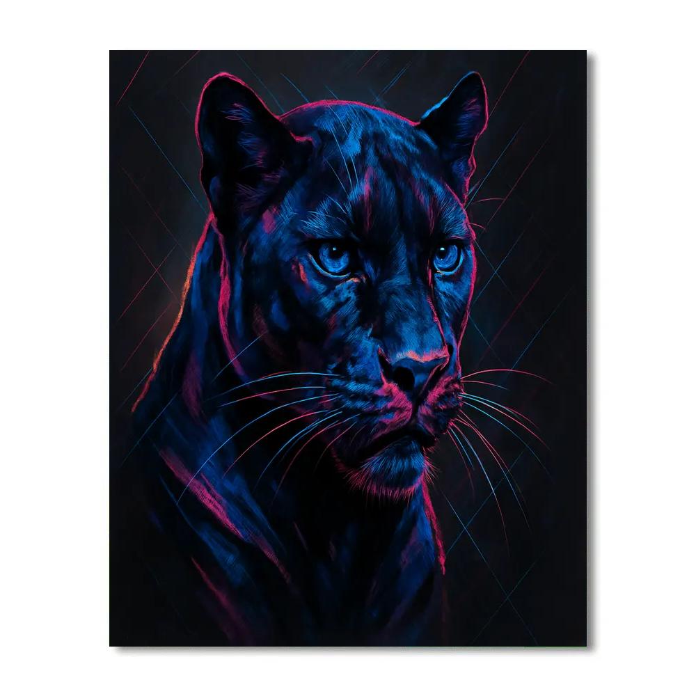 Chromatic Panther Shadow Numbered painting kits