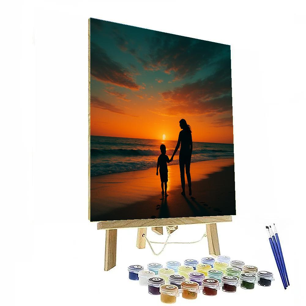 Seaside Sunset Walk DIY paint by numbers