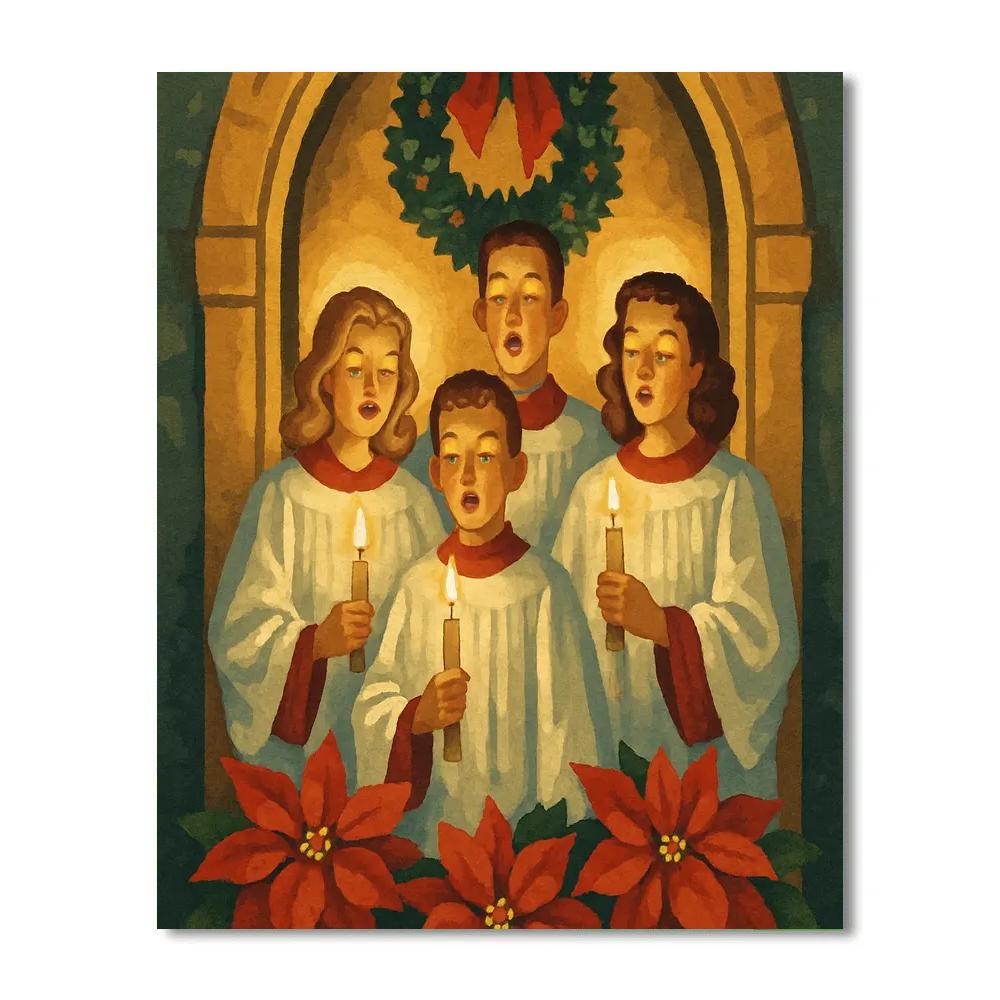 Candlelit Blessing paint by number