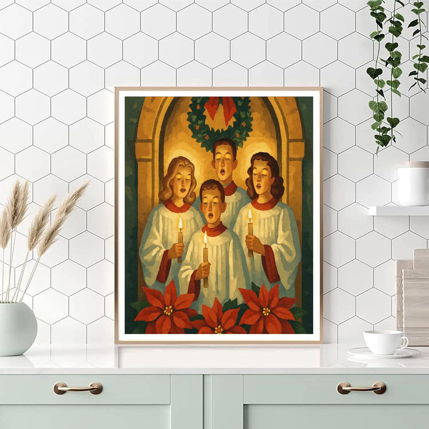 Candlelit Blessing paint by number