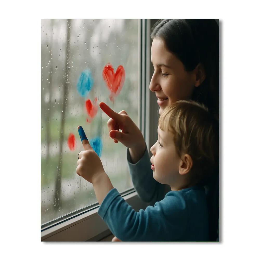 Rainy Day Window Painting paint by number