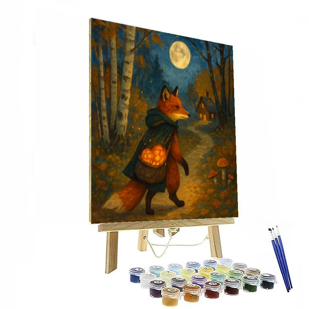 Curious Courier Of Autumn Painting by numbers kit
