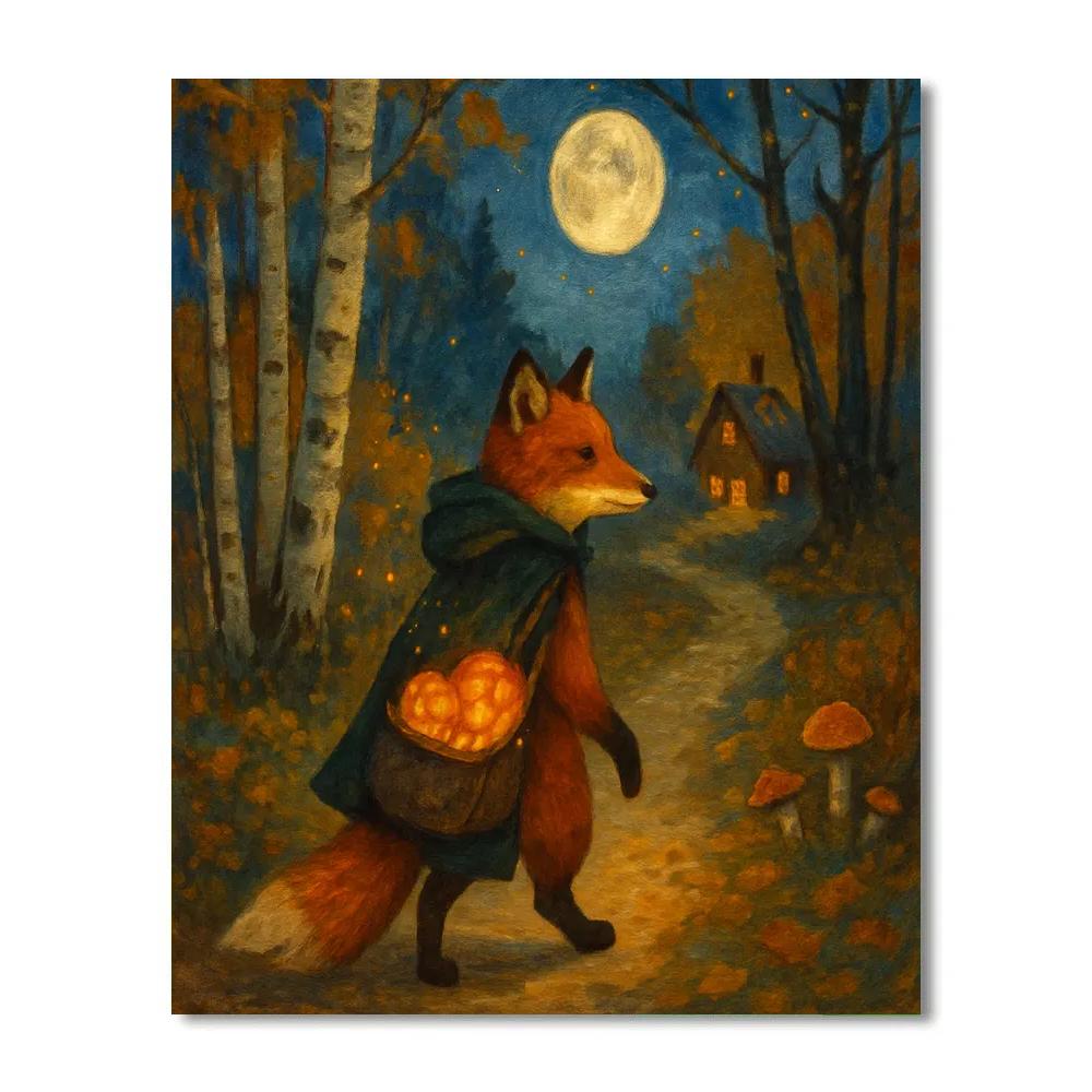 Curious Courier Of Autumn Painting by numbers kit