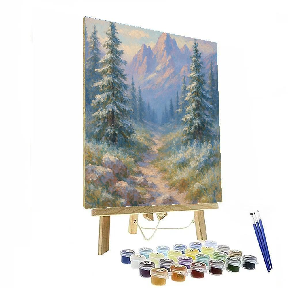 Silver Pine Ascent Paint by numbers art