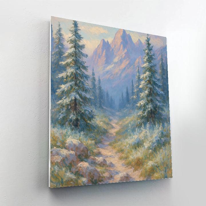 Silver Pine Ascent Paint by numbers art