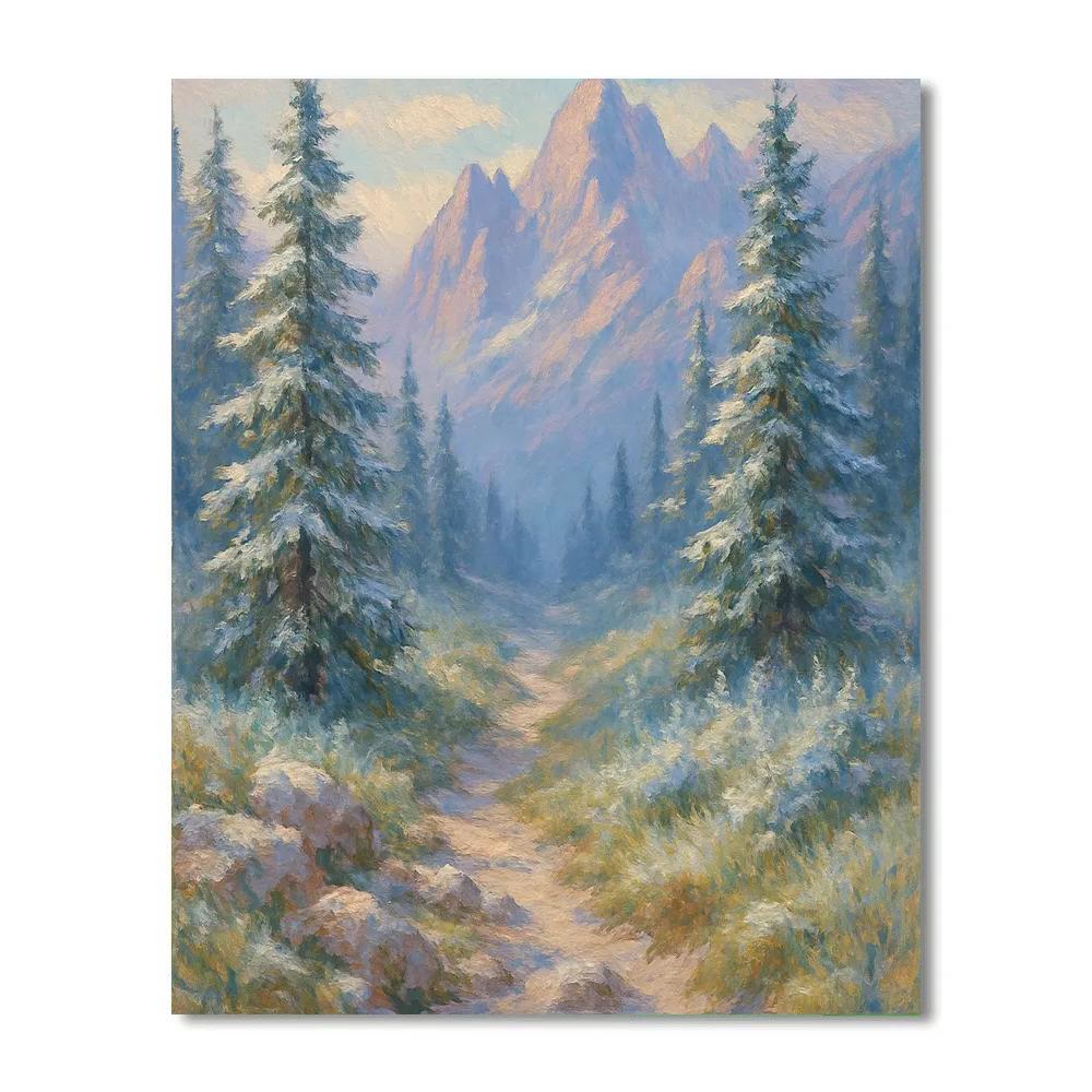 Silver Pine Ascent Paint by numbers art