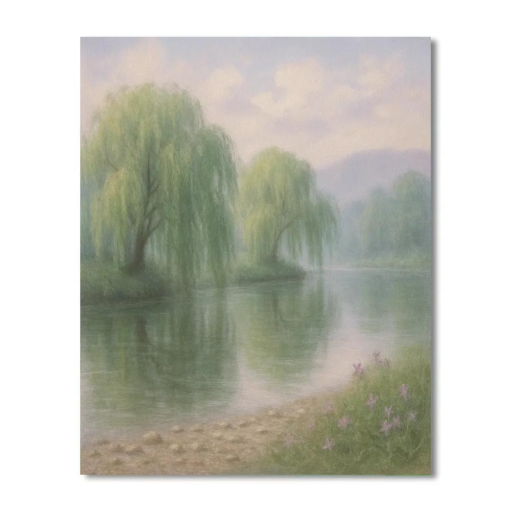 Willow Mirror Retreat DIY paint by numbers