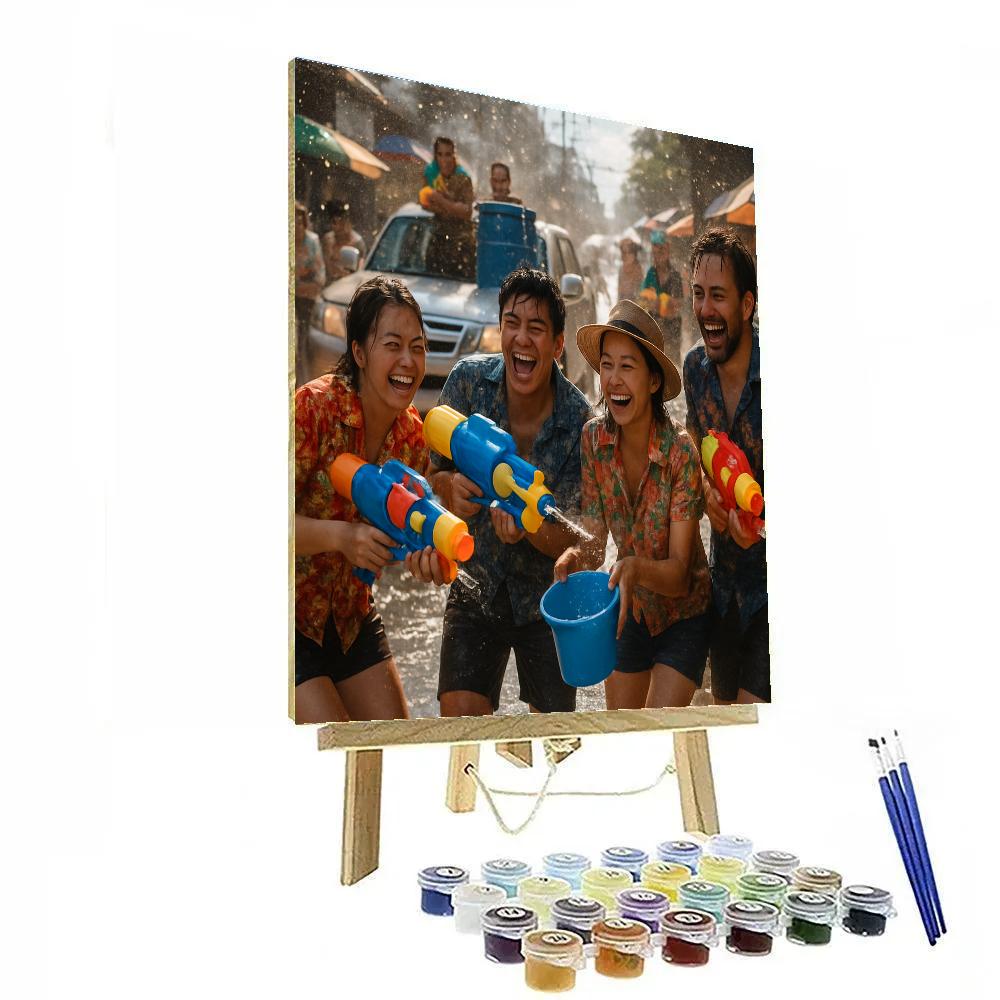 Songkran Street Water Fest paint by color