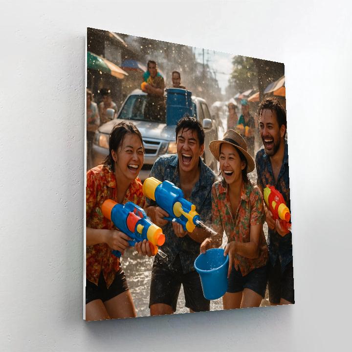 Songkran Street Water Fest paint by color
