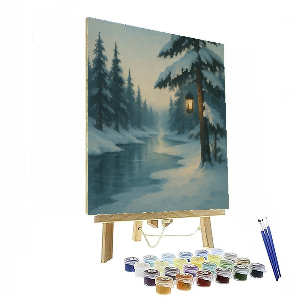 Winter Silence At Frozen Inlet Numbered painting kits