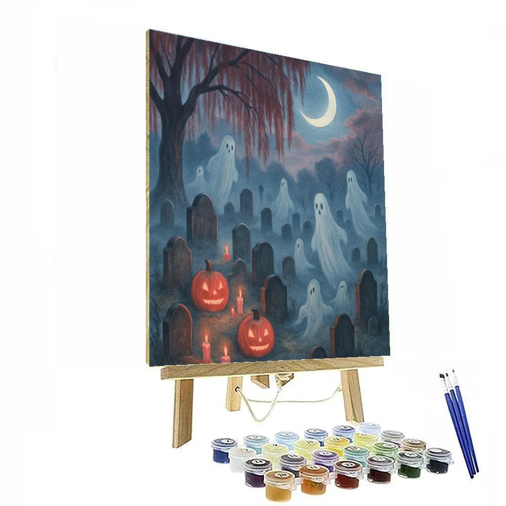 Glimmering Grave Row DIY paint by numbers