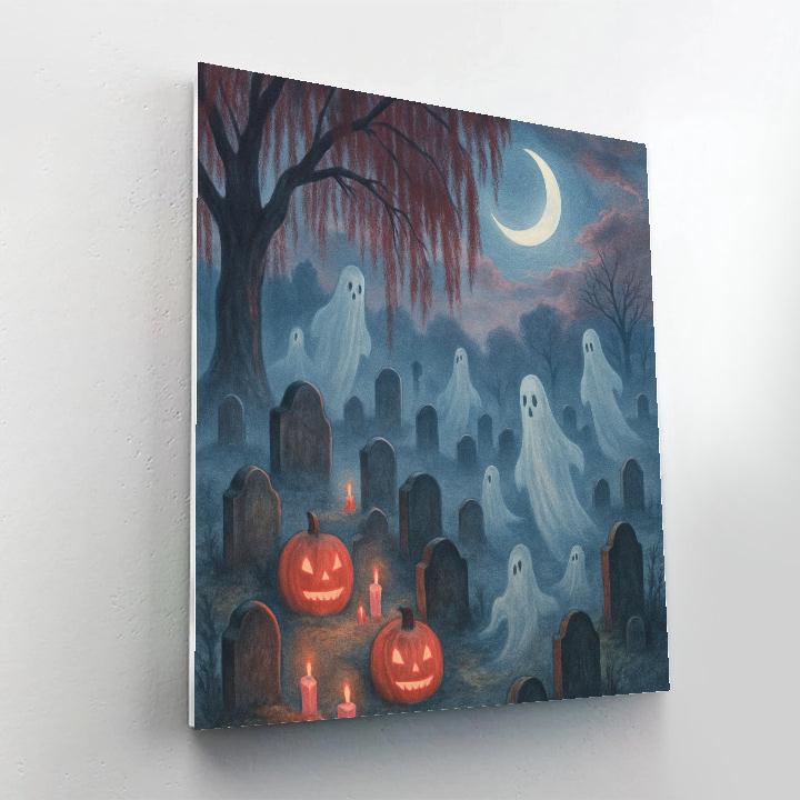 Glimmering Grave Row DIY paint by numbers