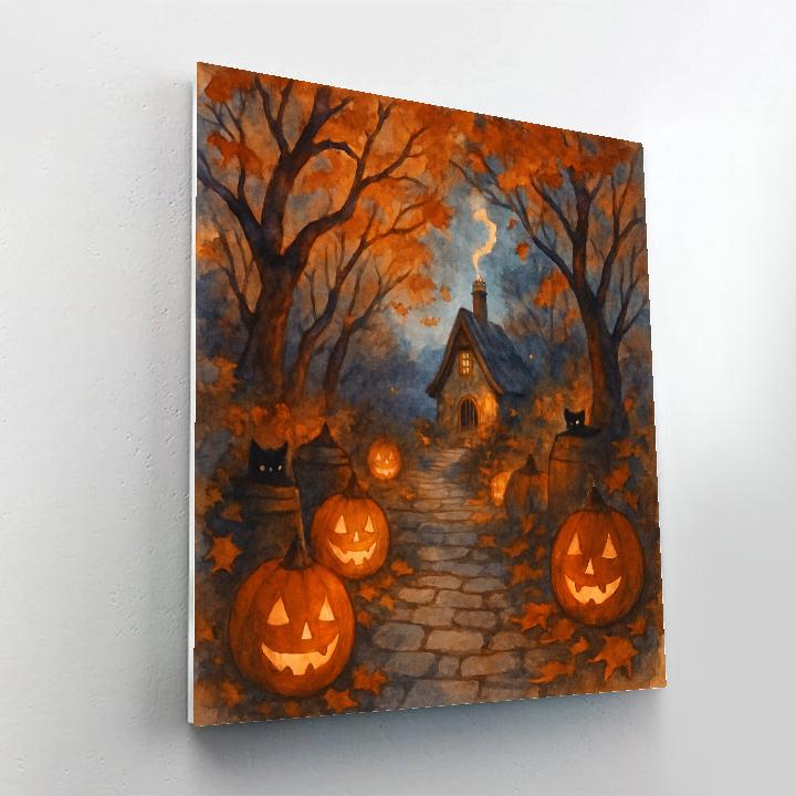 Lantern Lane At Harvest DIY paint by numbers