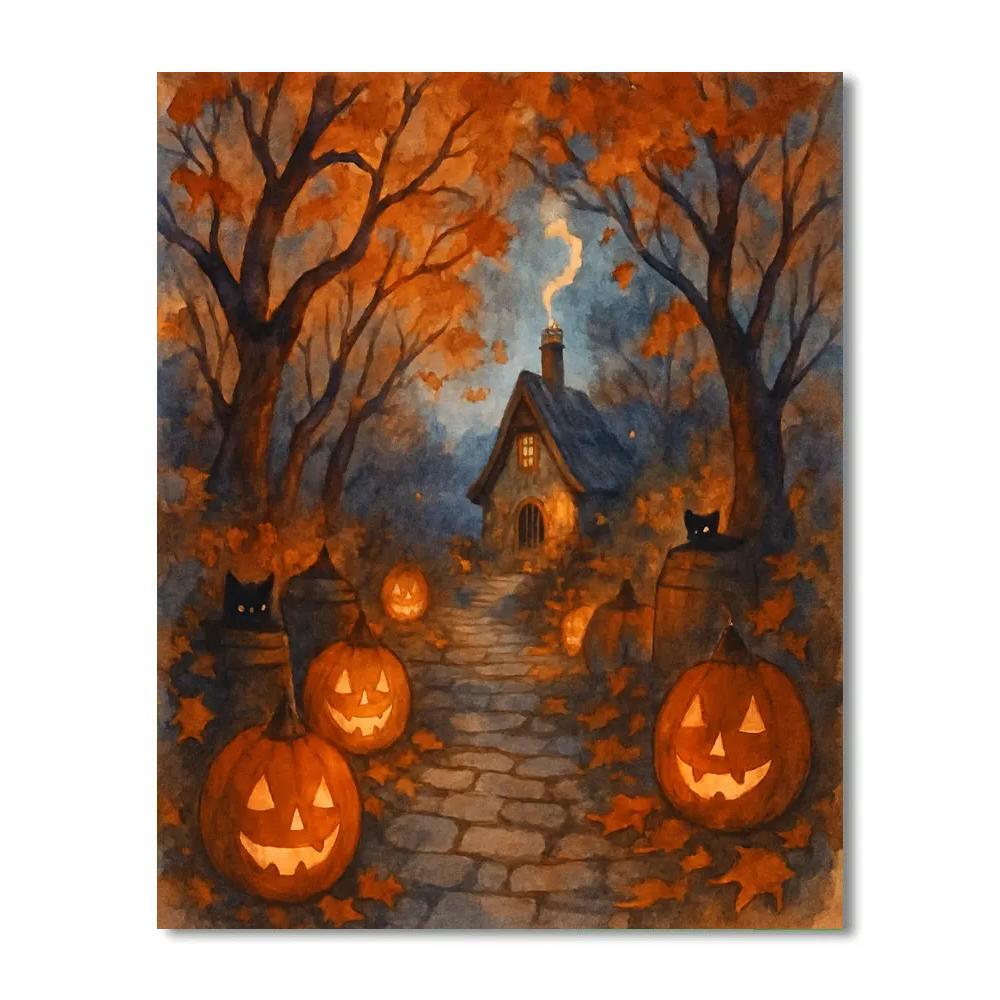 Lantern Lane At Harvest DIY paint by numbers