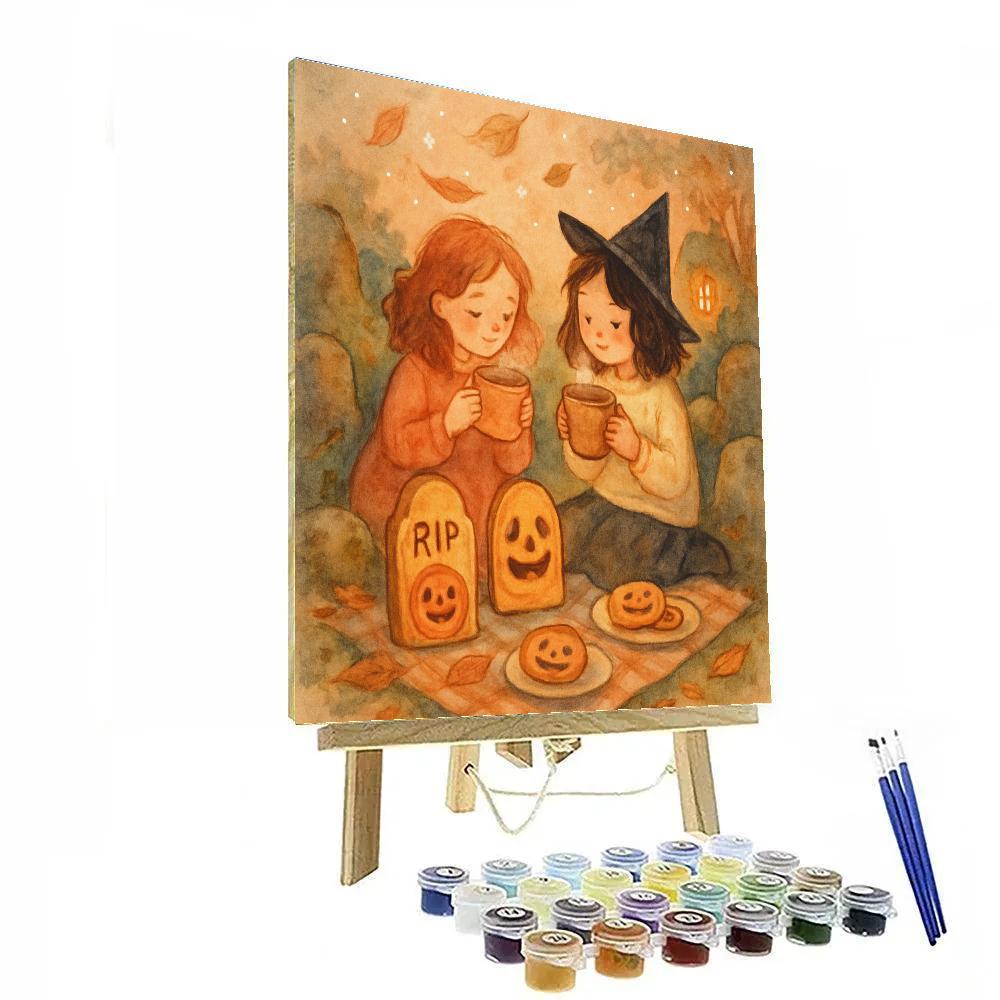 Gingerbread Graveyard Picnic paint by numbers