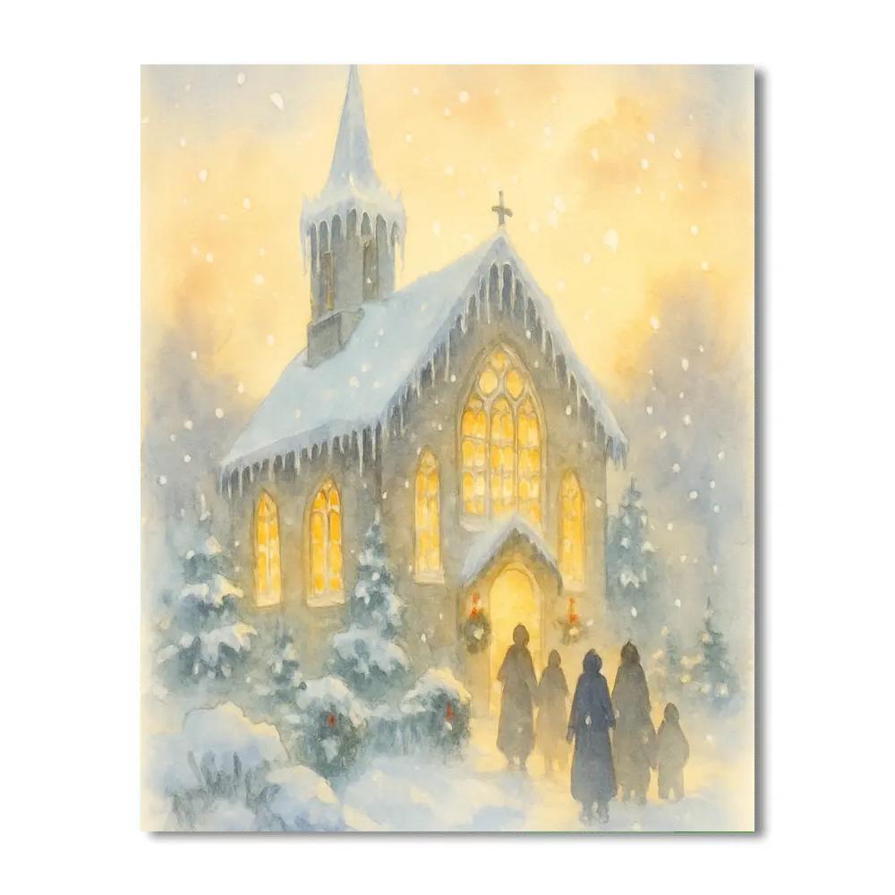 Icicle Cathedral Eve paint by number