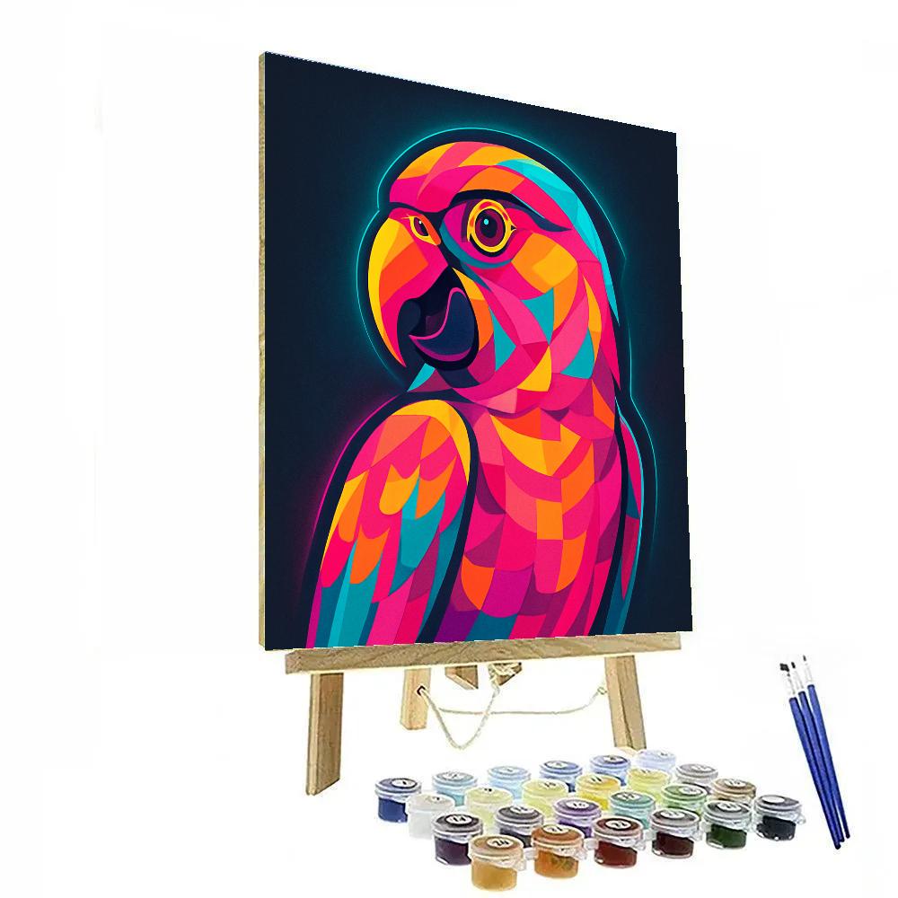 Retro Parrot Mosaic paint by color