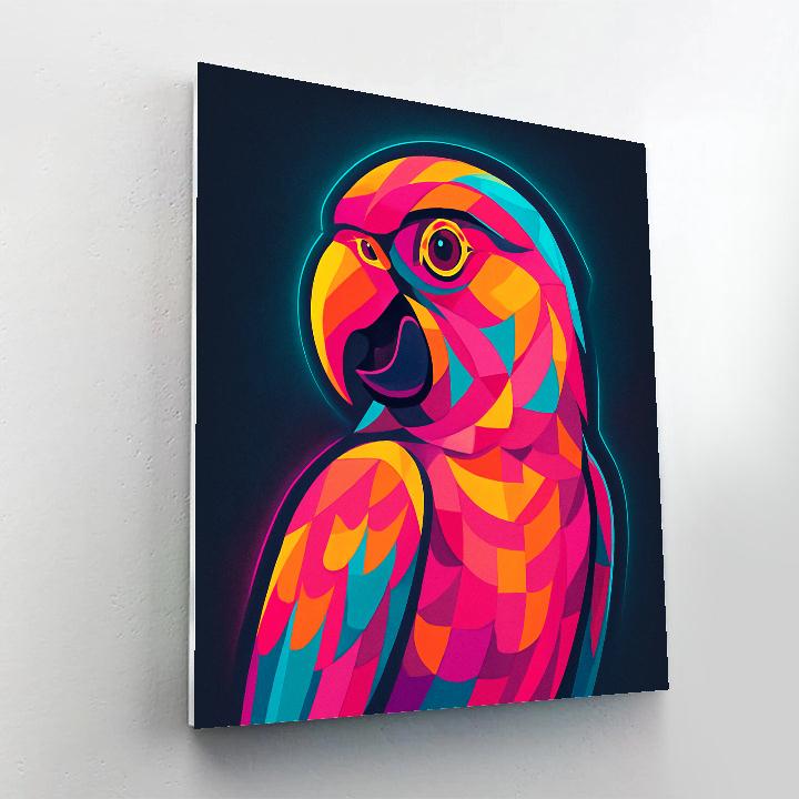 Retro Parrot Mosaic paint by color