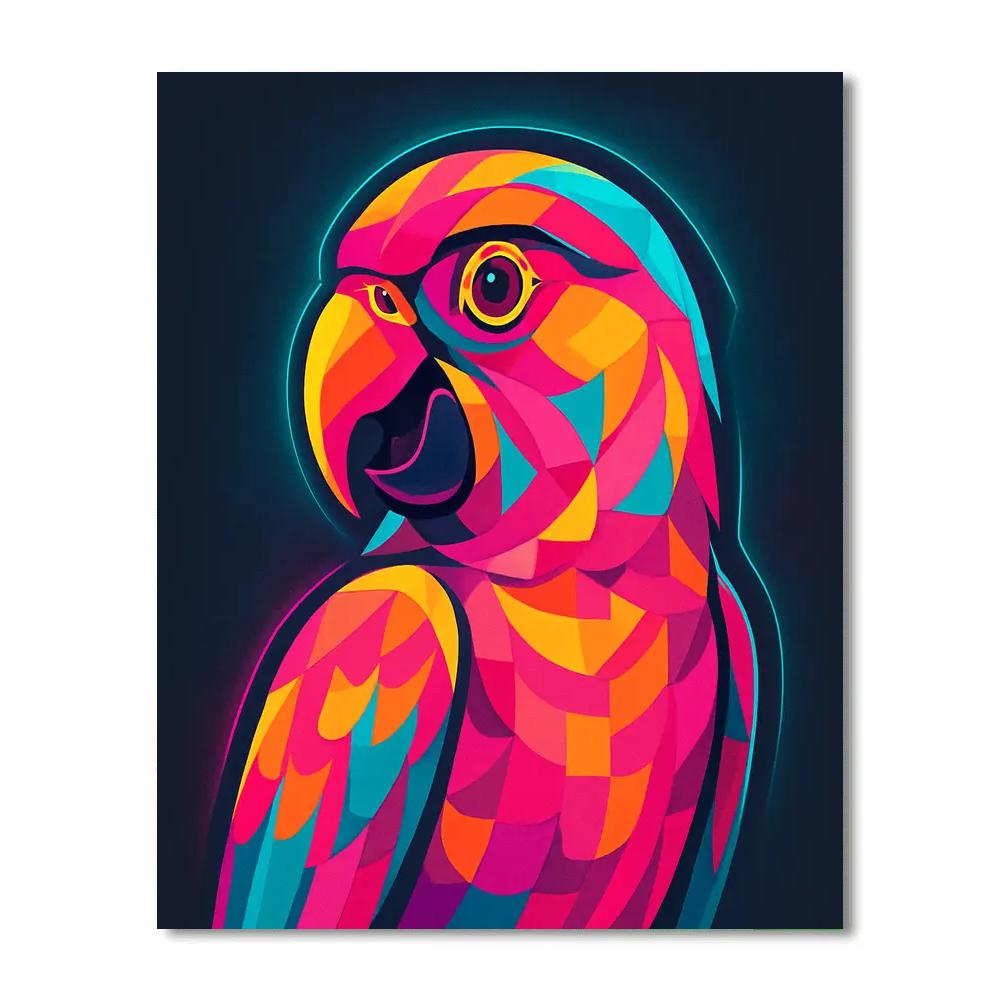 Retro Parrot Mosaic paint by color