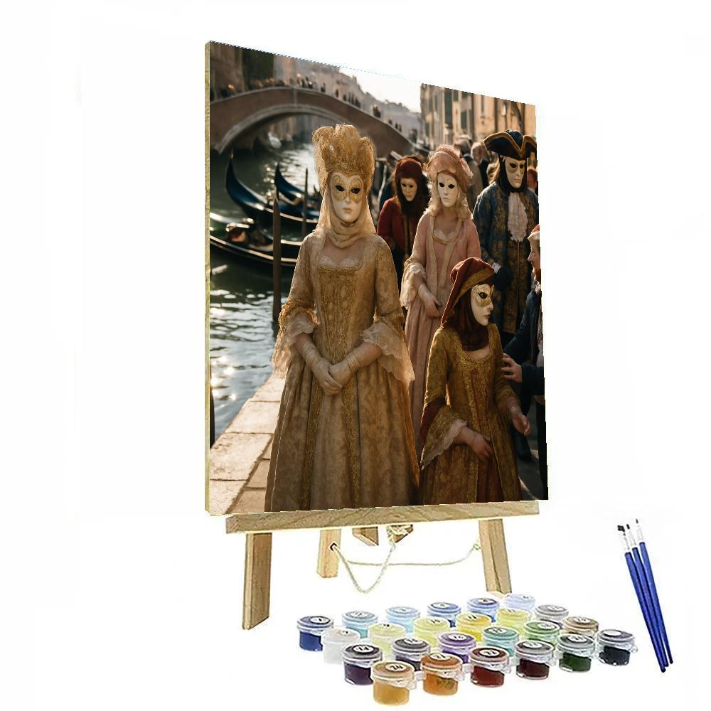 Venice Carnival Masked Procession paint by number