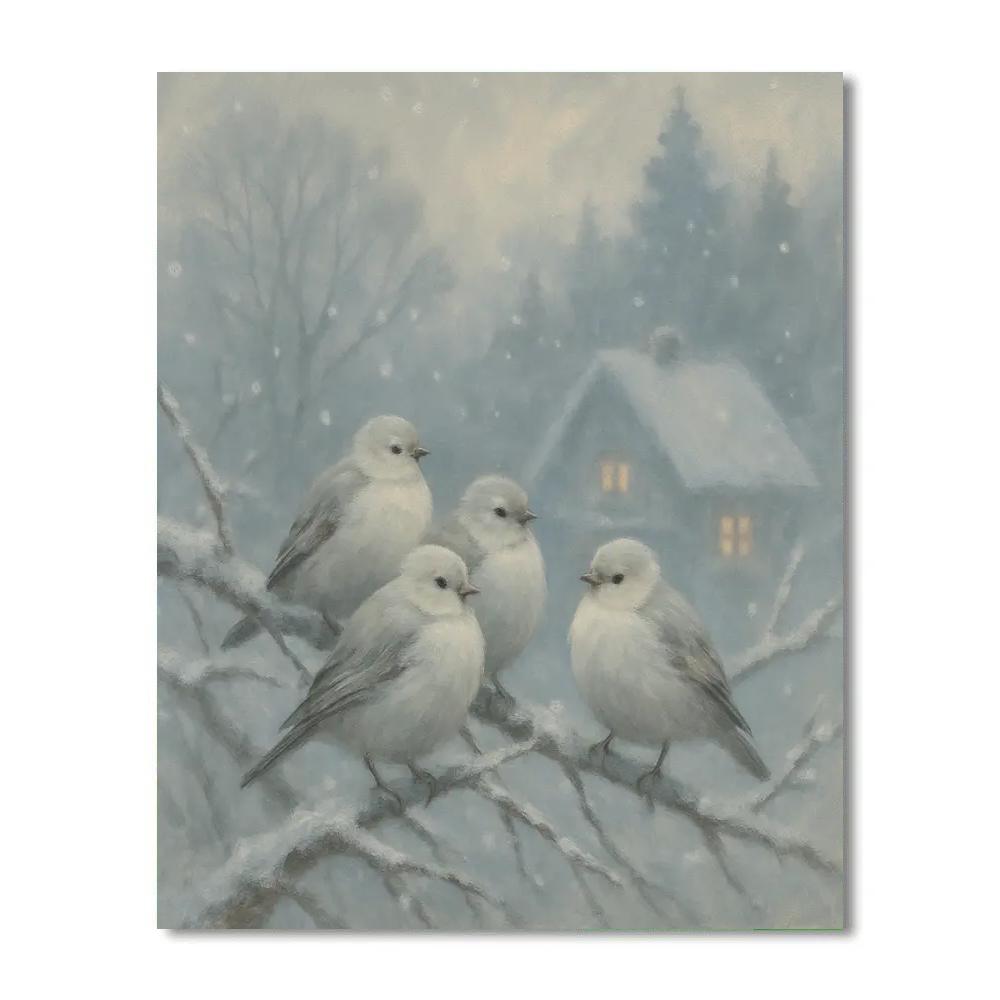 Snow Finch Hearth Branch paint by color