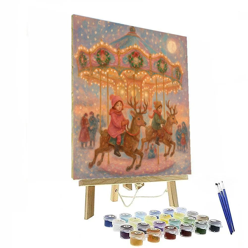 Frosted Carousel Twilight Paint by numbers kits