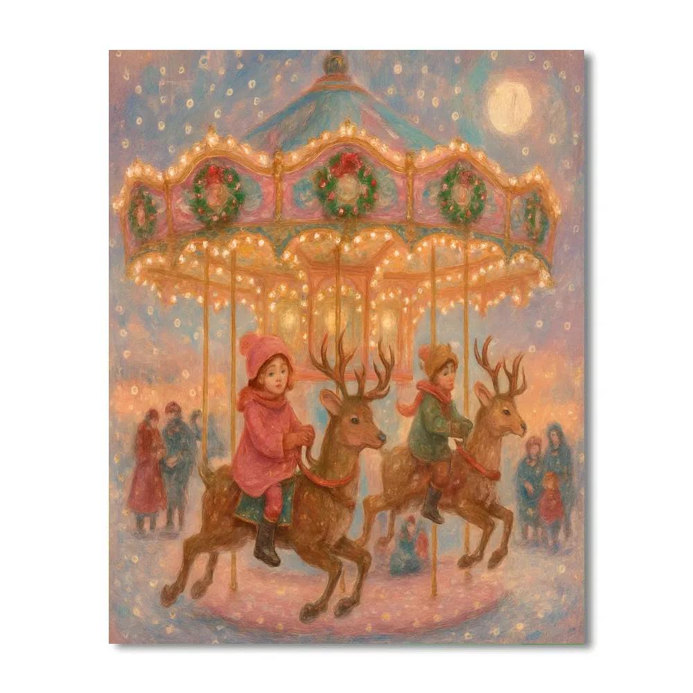 Frosted Carousel Twilight Paint by numbers kits