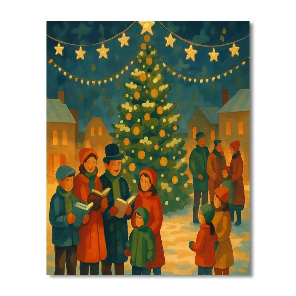 Stars Over The Square painting number kit