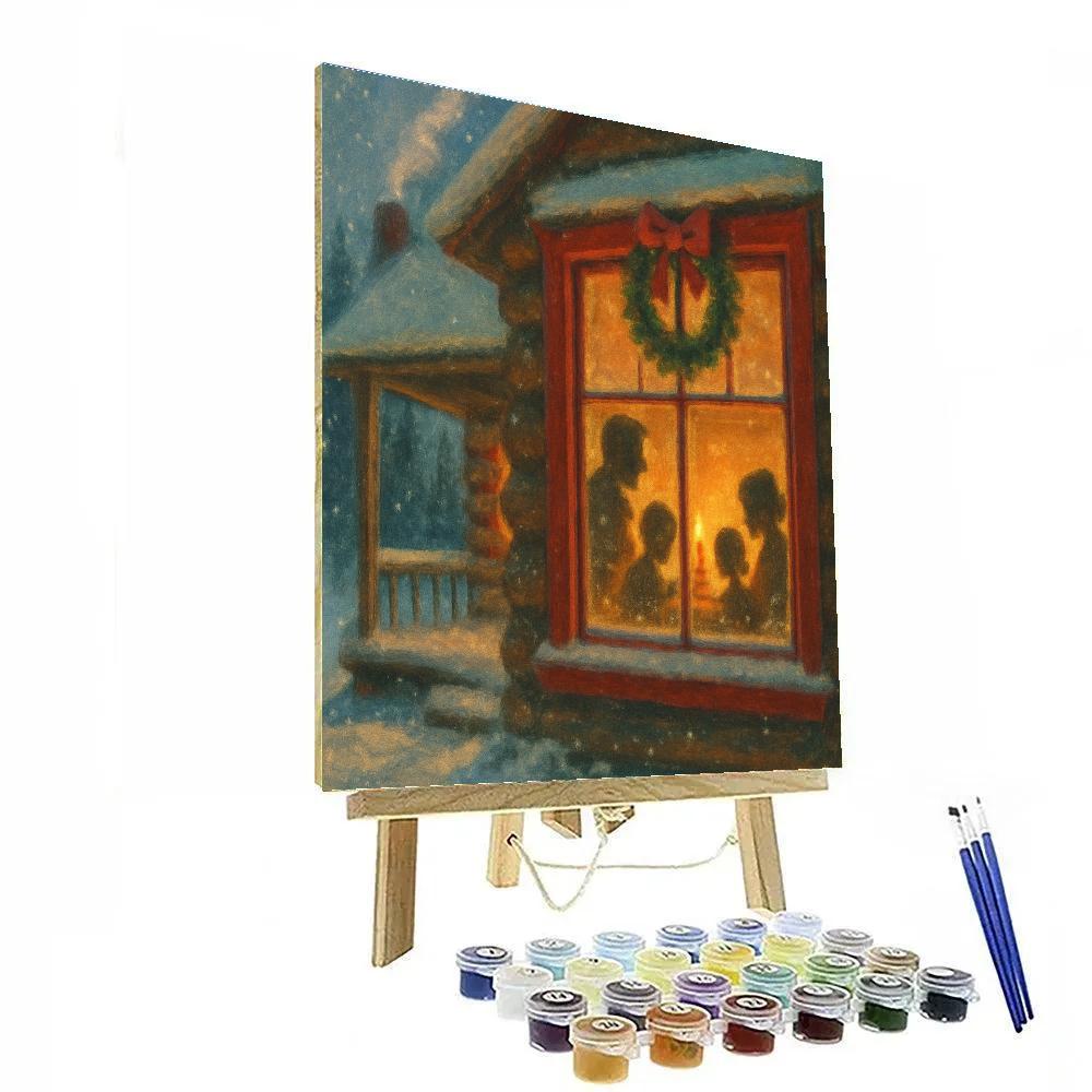 Cozy Cabin Window Stories Numbered painting kits