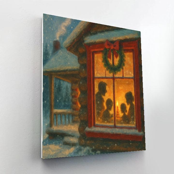 Cozy Cabin Window Stories Numbered painting kits
