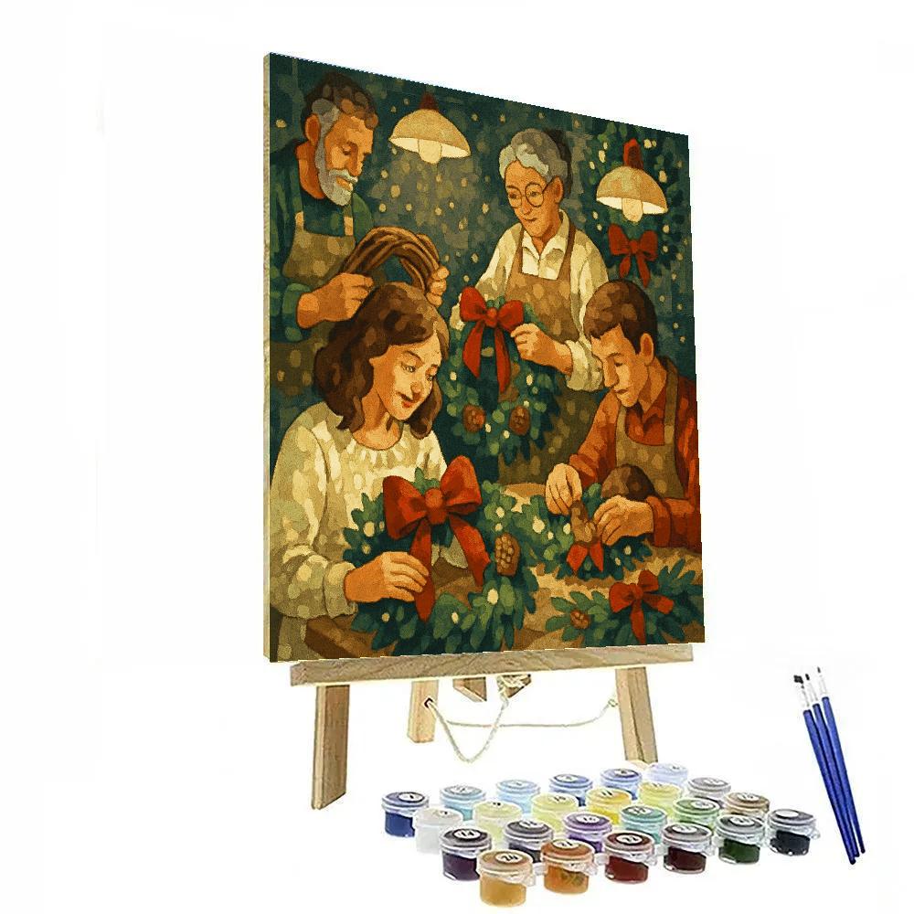Wreathmakers Workshop Paint by numbers art