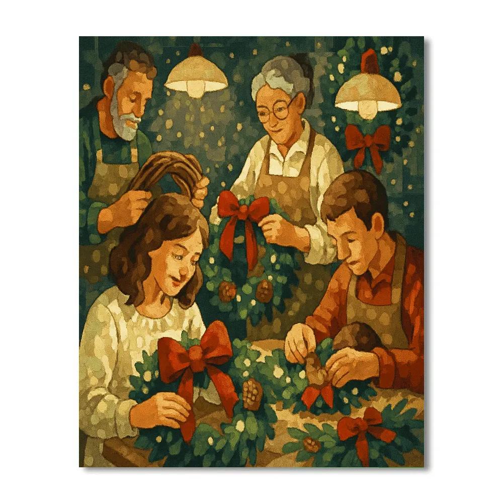 Wreathmakers Workshop Paint by numbers art