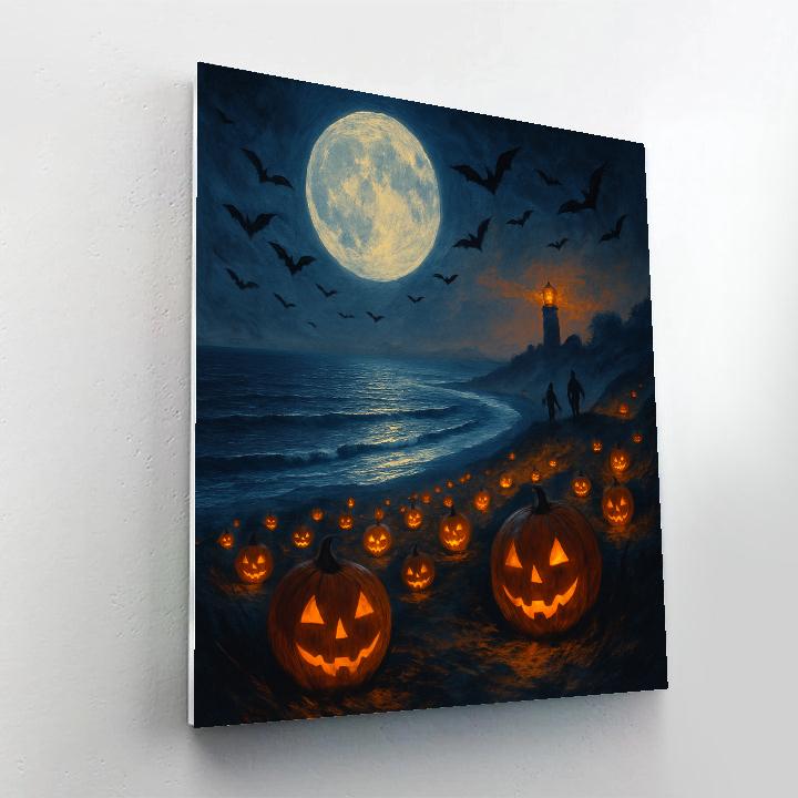 Crescent Moon Pumpkin Cove DIY paint by numbers