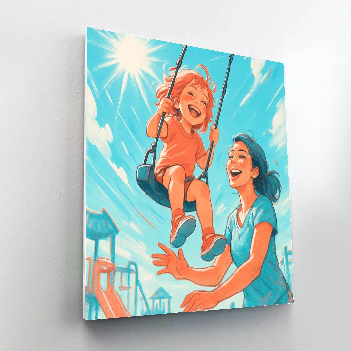 Playground Swing Serenade paint by color