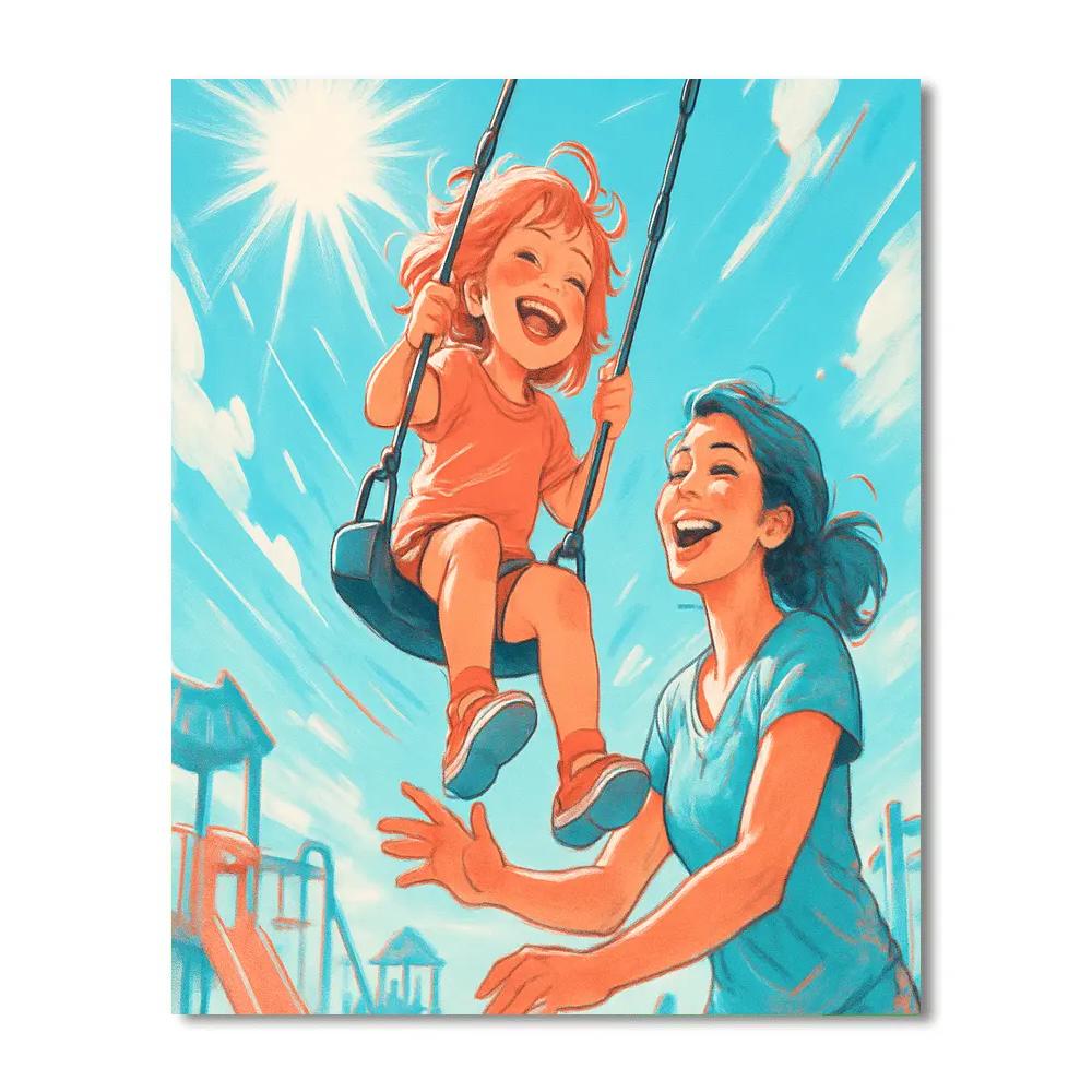 Playground Swing Serenade paint by color