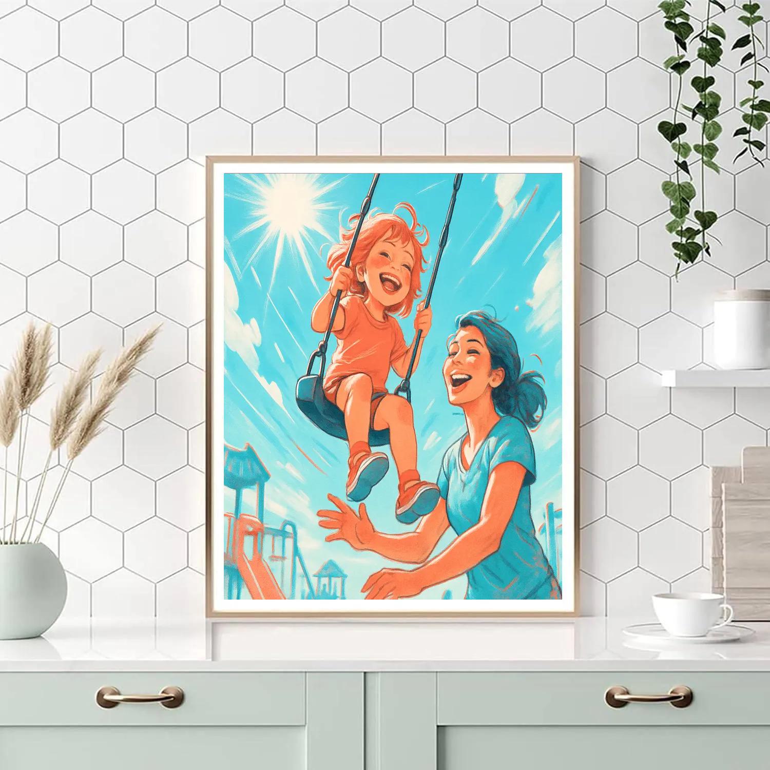 Playground Swing Serenade paint by color
