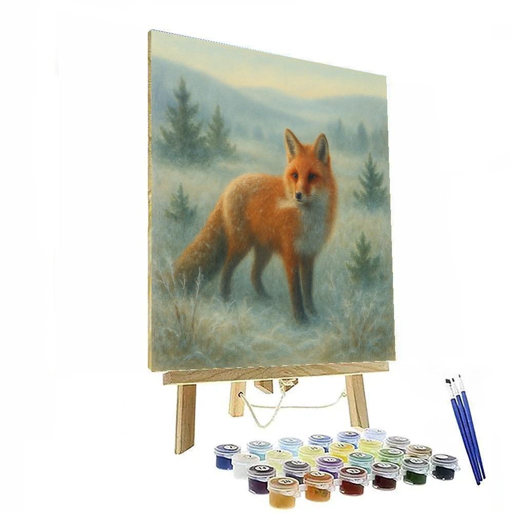 Fox At Frosted Meadow Paint by numbers art