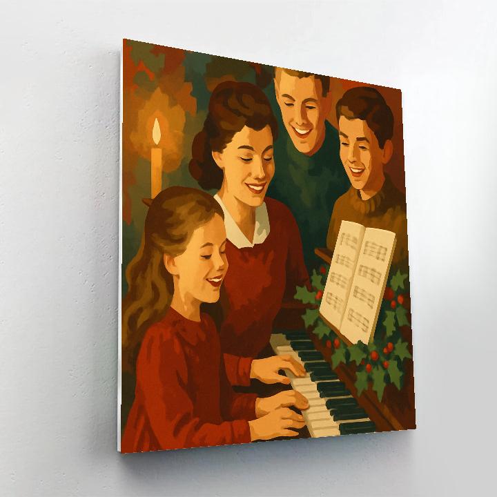 Piano Beneath Holly painting number kit