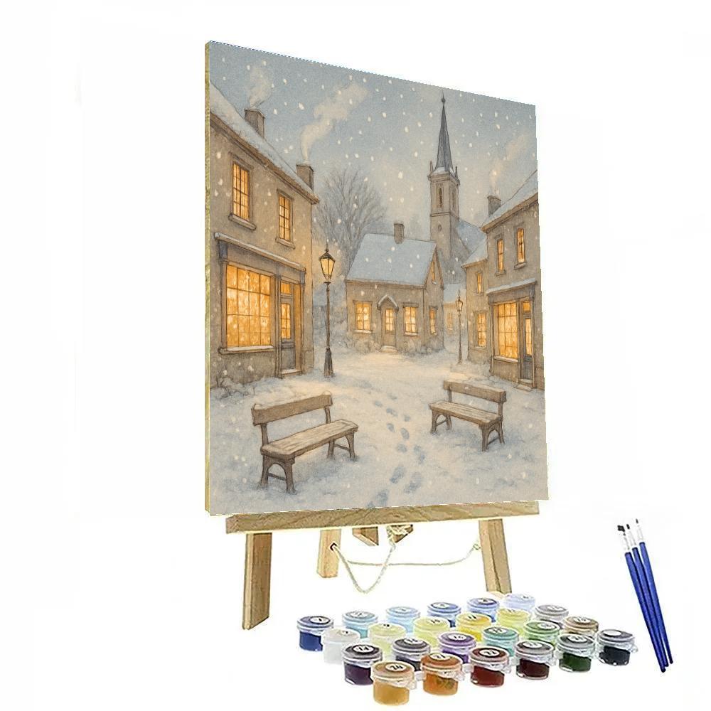 Village Hearth Glow Paint by numbers art