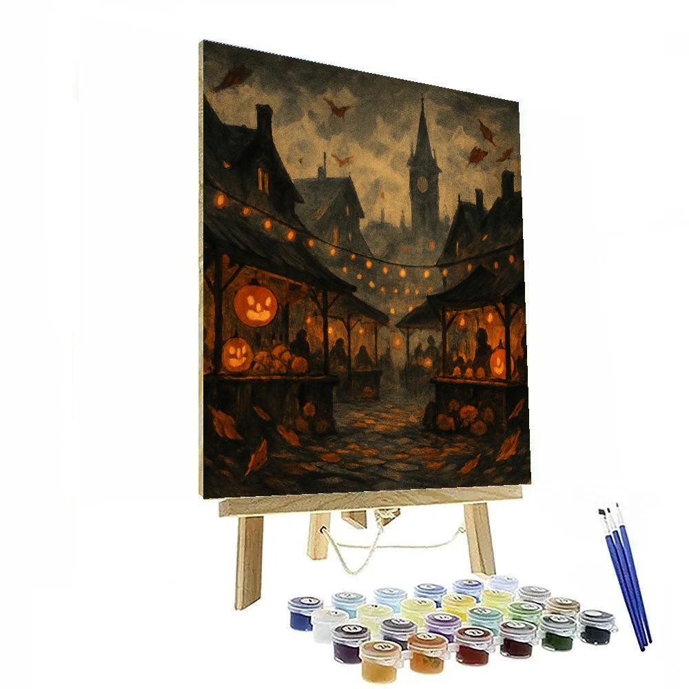 Cobblestone Lantern Market painting number kit