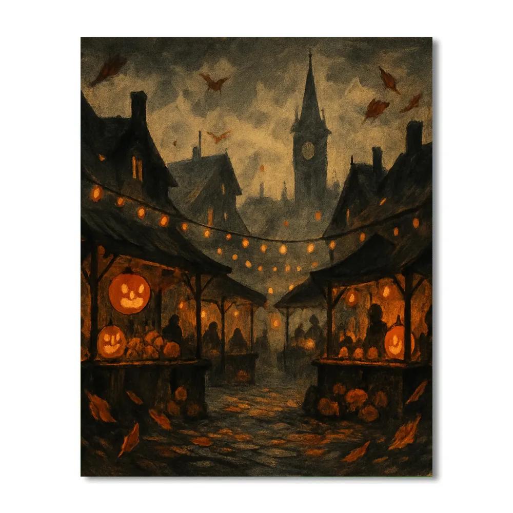 Cobblestone Lantern Market painting number kit