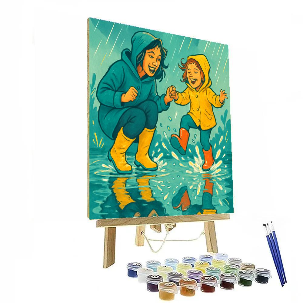 Puddle Jumping Together painting number kit